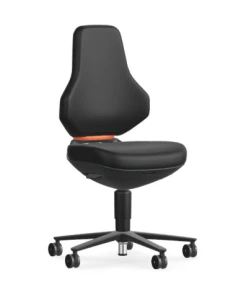 Bimos 20026265 Texon Chair, 9173E, ESD Capable, Desk Height, Black, Armless-Red Accent Flex Bar