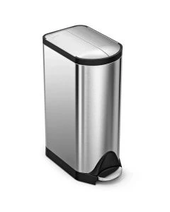 Simple Human CW1824 30L Stainless Steel Butterfly Lid Step Can