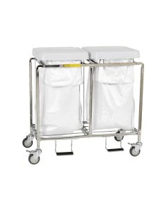 R&B Wire 684 Double Leakproof Hamper w/ Foot Pedal