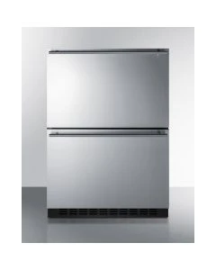 Summit Appliance ADRF244OS 3.32 Cu. Ft. Outdoor 2-Drawer Refrigerator-Freezer, ADA Compliant, Stainless Steel