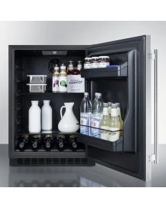 Summit Appliance AL54CSS Built-In Undercounter Ada Compliant All-Refrigerator With Stainless Steel Exterior, Door Storage, Lock, And Digital Controls