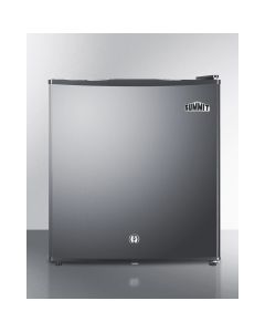 Summit Appliance MB42SS 1.6 Cu. Ft. Compact Minibar with Automatic Defrost, Stainless Steel & Black