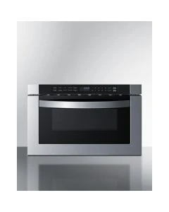 Summit Appliance MDR245SS 1.2 Cu. Ft. Built-In Drawer Microwave, Black/SS