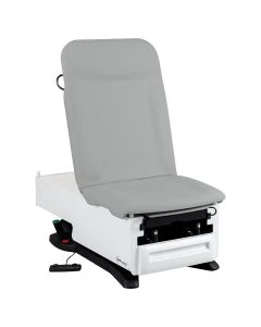 UMF Medical 3002-500-300MF FusionONE Power Hi-Lo Exam Table with Onetouch Wheelbase System, Classic Upholstery, Morning Fog