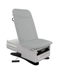 UMF Medical 3003-500-105MF FusionONE Power Hi-Lo Exam Table with Premium Upholstery, Pneumatic Backrest, Morning Fog