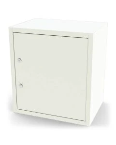 UMF Medical 7785-QUIET-WHITE Double Lock Narcotic Cabinet with One Door and Five Shelves
