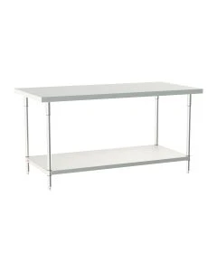 Metro TWS3672FS-316-S Tableworx 36" x 72" Stationary Work Table