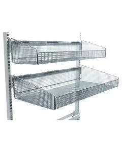 Wanzl H1818BSK Smartcell 18" x 18" Mesh Basket, Chrome Plus