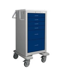 Waterloo 6 Drawer, Junior, Tall, Steel Treatment Cart