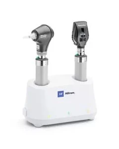 Welch Allyn 71-SM2NDX Diagnostic Desk Set with Coaxial LED Ophthalmoscope and MacroView Basic LED Otoscope, Metal Nickel Cadmium Rechargeable Power Handle Handles