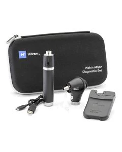 Welch Allyn 71-XM3LXE Diagnostic Set with MacroView Plus LED Otoscope, iExaminerSmart Bracket, Premium Lithium Ion Plus USB Rechargeable Power Handle Handles