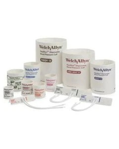 Welch Allyn NEO-5-1TLV Blood Pressure Cuff, Size-05 Neonate, Soft Disposable, 1-Tube, Female NeoQuik (#5082-300) Connector, Case of 40 Cuffs