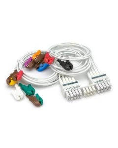 Welch Allyn 9293-047-70 10 Wire AHA Lead Set with Clips, Short Length, for Q-Stress