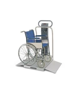 Welch Allyn 6702SP-XP-B Oversized Wheelchair Scale, Standard Weight (Lb/Kg) with Printer, Power Adapter with Hospital-Grade Cord and Plug