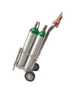 WT Farley CR-DC04E 4 E Oxygen Tilt Back Cylinder Cart