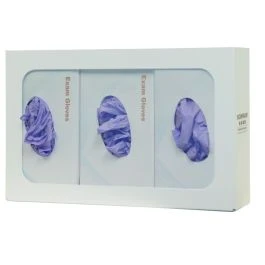 TKS POT 【蓄光】グローホワイト　3個セット Bowman Triple Glove Box Dispensers White Powder Coated Steel - CME