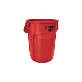 Rubbermaid Vented 44 Gallon Brute Barrel- Red, FG264360RED - CME Corp