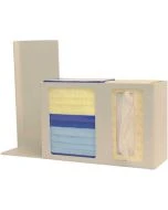 Bowman Dispensers FD-112 Locking Respiratory Hygiene Station Holds 2 Boxes of Masks, 1 Box of Tissues, and Sanitizer Dispenser, ABS - Discontinued