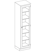 Blickman Built-In High Cabinet with 5 Adjustable Shelves