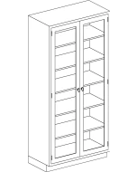 Blickman Built-In High Cabinet with 5 Adjustable Shelves