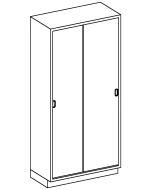 Blickman Built-In High Cabinet with 5 Adjustable Shelves