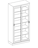 Blickman Built-In High Cabinet with 5 Adjustable Shelves