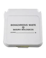 R&B Wire Products 602BW "Biohazardous Waste" Hamper Labels, Black Lettering, 12" x 4", 5/Pack