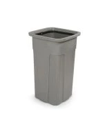 Toter Slimline 25 Gallon Square Trash Can, Graystone, SSC25-90734