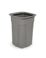 Toter Slimline 35 Gallon Square Trash Can, Graystone, SSC35-00GST