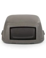 Toter Slimline 50 Gallon Square Trash Can Dome Top Lid, Graystone, STL50-00GST