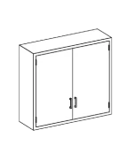 Blickman Built-In Wall Cabinet with 2 Adjustable Shelves