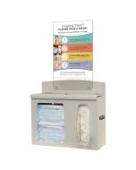 Bowman RS002-0212 Respiratory Hygiene Station - Locking - Quartz ABS Plastic w/ Clear PETG Locking Lid