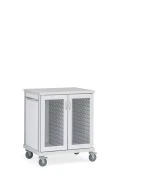 Innerspace Roam 2 Counter Height Supply Cart with Glass Doors