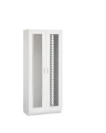 Innerspace Evolve Cabinet with FlexCell, Offset Left Column, and Hinged Glass Door, AireCore and Brushed Aluminum, Left Side Hinge, SEB1940TGLC