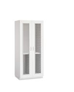Innerspace Evolve Cabinet with Split Center Column and Hinged Glass Door, AireCore and Brushed Aluminum, SEB2736TGSC