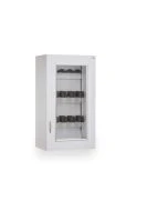 Innerspace Evolve Wall-Mounted Ultrasound Cabinet with Left-Hand Hinged Glass Door, Stores 5 Ultrasound Probes, SEC1927PGLU