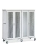Innerspace SR4TGCL Roam 4 Tall Supply Cart with Center/Left Center Column, Glass Doors