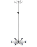 MAC Medical IVS-6000 Series Hand Operated IV Stand with 6 Legs, Knocked Down Version (assembly required)