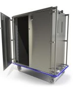 MAC Medical MMCV107-2PS-SSD 2 Door Vertical Handle Case Cart