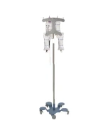 Pedigo P-1080-CV Infusion Pump Stand with 5-Leg Base and Clearview 6 Hook Top
