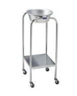 Pedigo P-1078-W/S-SS 7 Quart Basin Stand w/ Shelf - Single