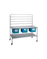 Pedigo CDS-3260-W/SC Central Supply Work Table with Lower Shelf And 4" Casters with Brakes
