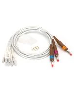 Welch Allyn 9293-046-66 Replacement Lead Set, AHA, V4-V6 with Banana Plugs, Gray