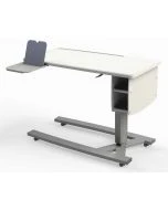 MedViron 39" Overbed Table with 5 Year Gas Spring Warranty, 2 Shelves, Vanity Mirror