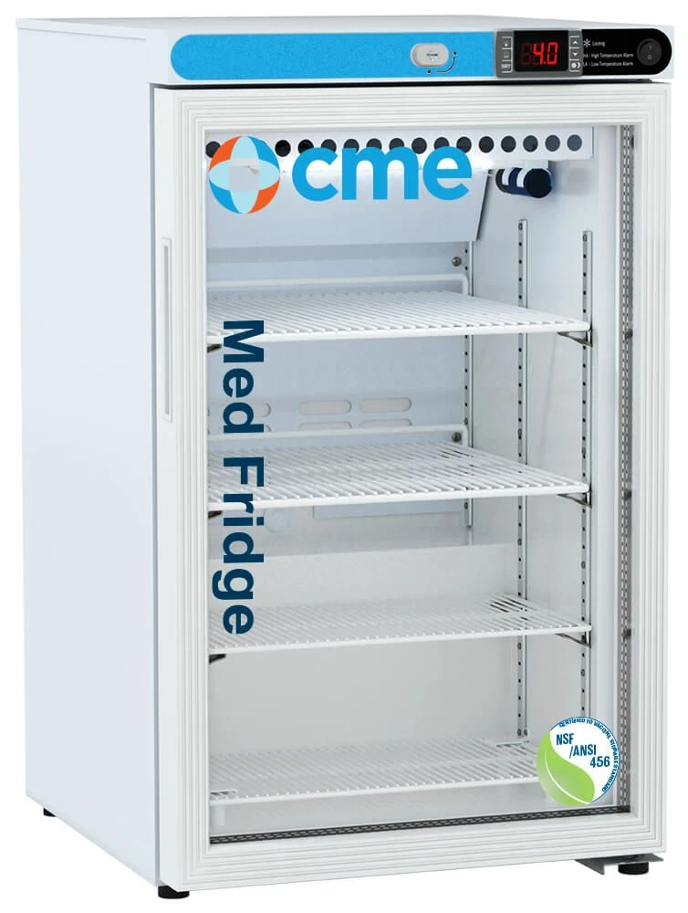 CME Undercounter Freestanding Pharmacy Refrigerator Certified to