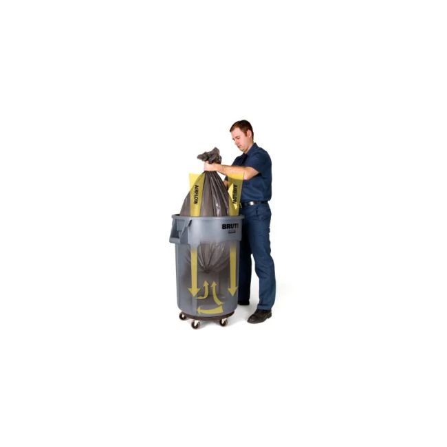 Rubbermaid Vented 32 Gallon Brute Barrel, Gray, FG263200GRAY - CME