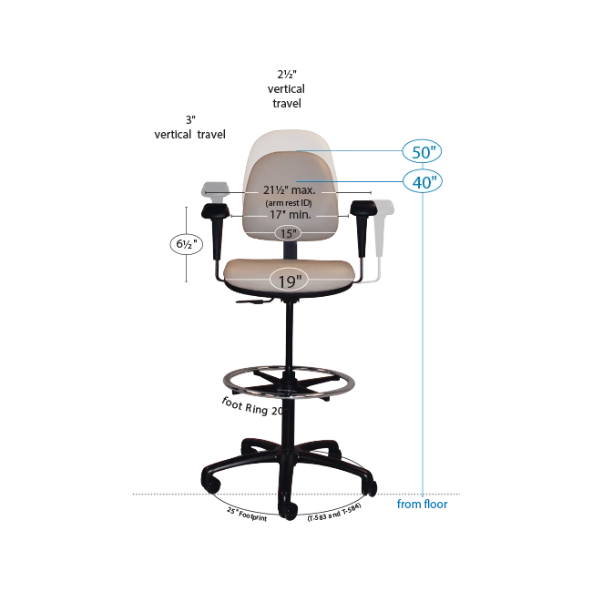 Pedigo T-583 Ergo Task Anesthesia Chair - CME Corp